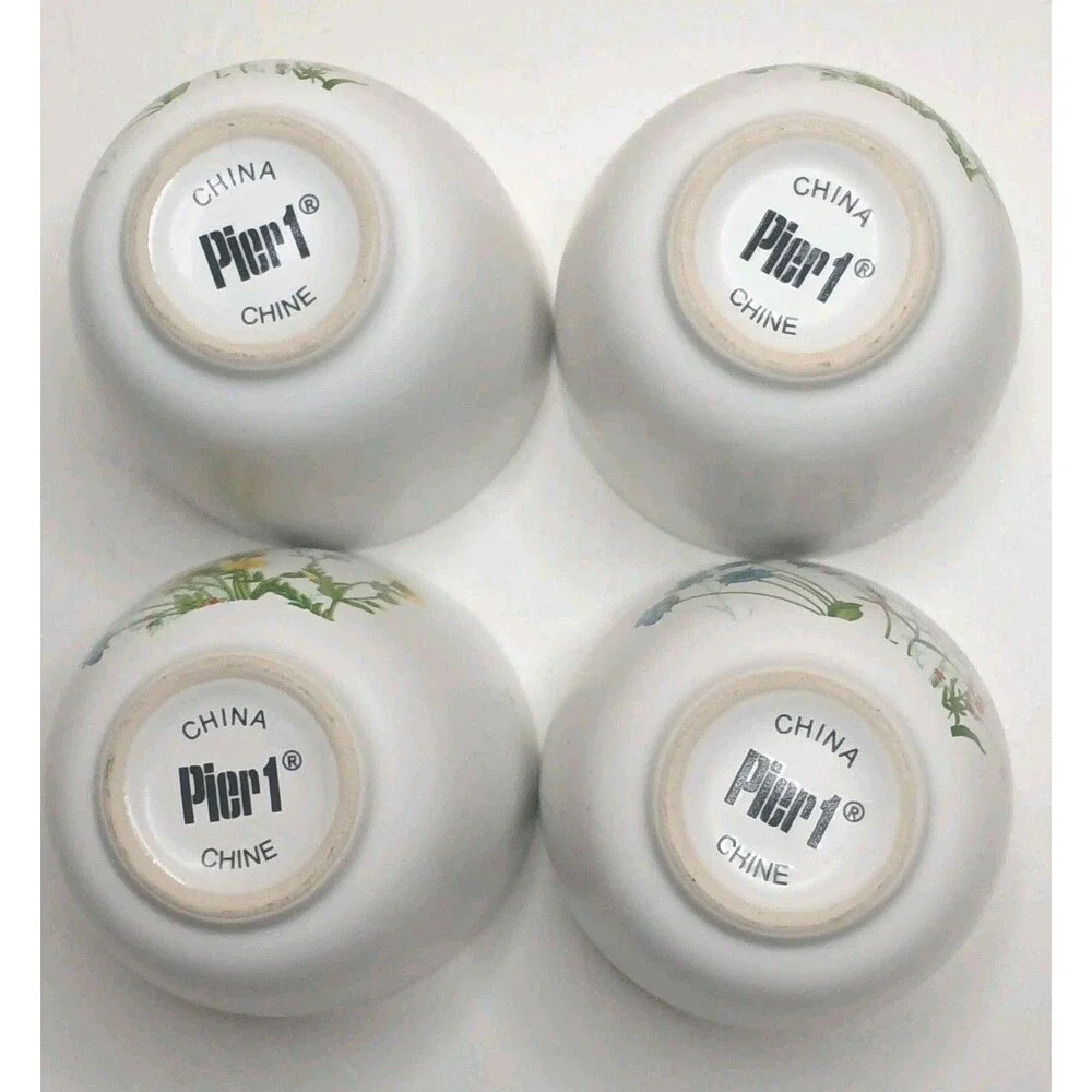 PIER 1 Tea Set Wildflower Pattern Excellent Condition Multicolor Floral